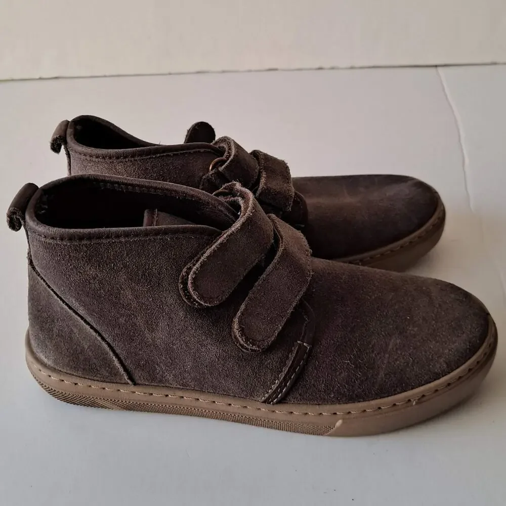 Cienta 93887 Suede Eco Friendly Ankle Boots Gray Brown Kids Boys Size US 2.5